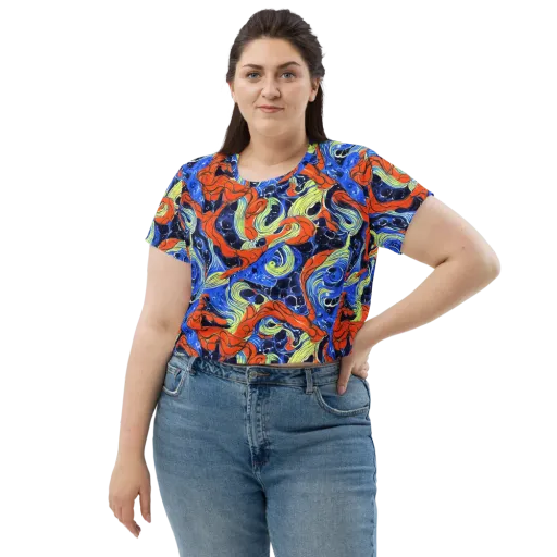 Lava Whirlpool on a Crop Tee