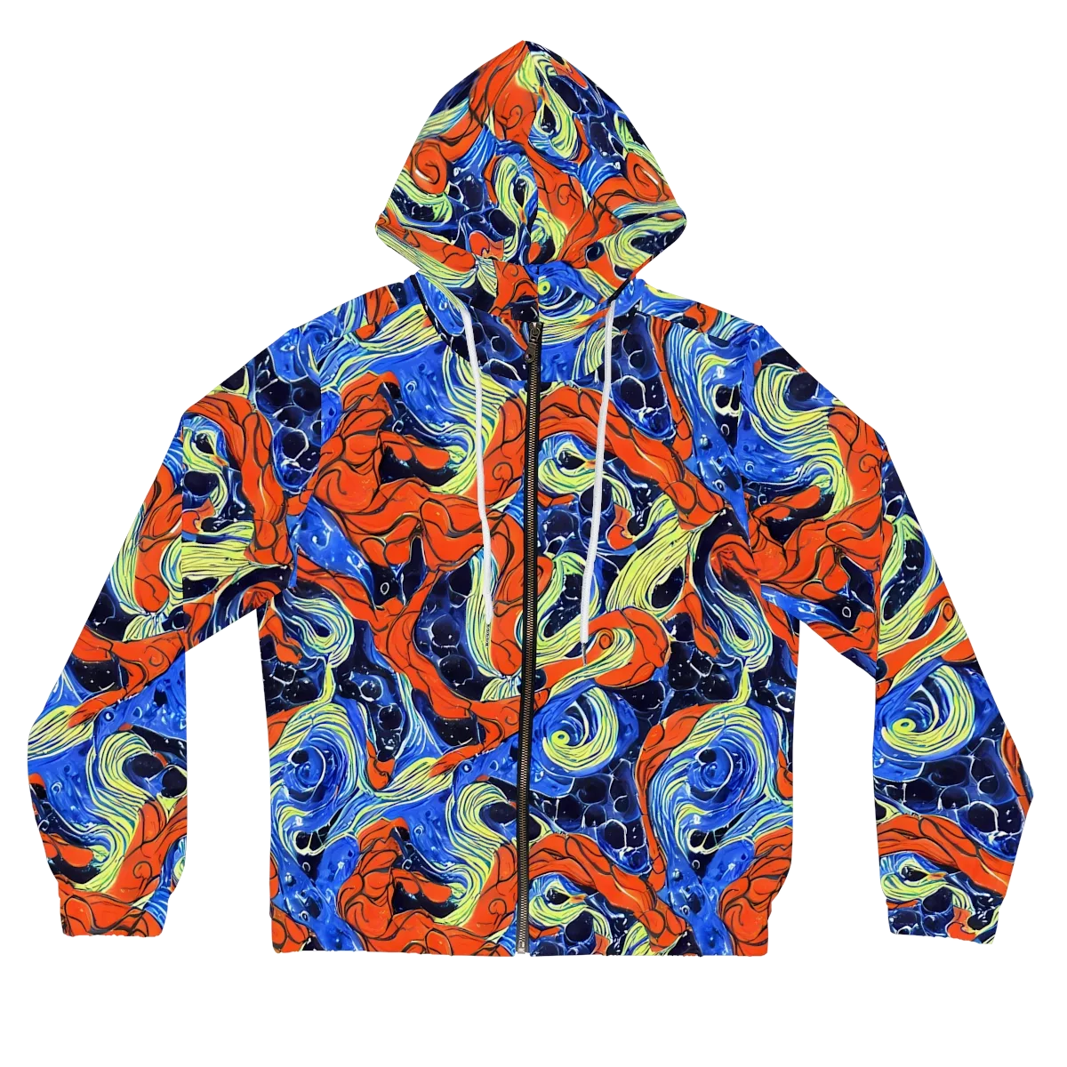 Lava Whirlpool on Women's Full-Zip Hoodie — Front