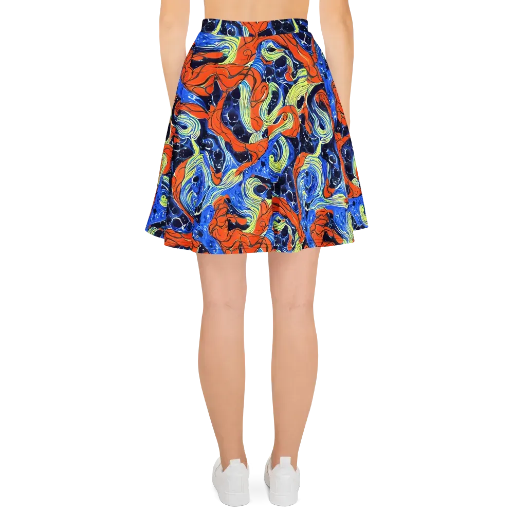 Lava Whirlpool on Skater Skirt — Back