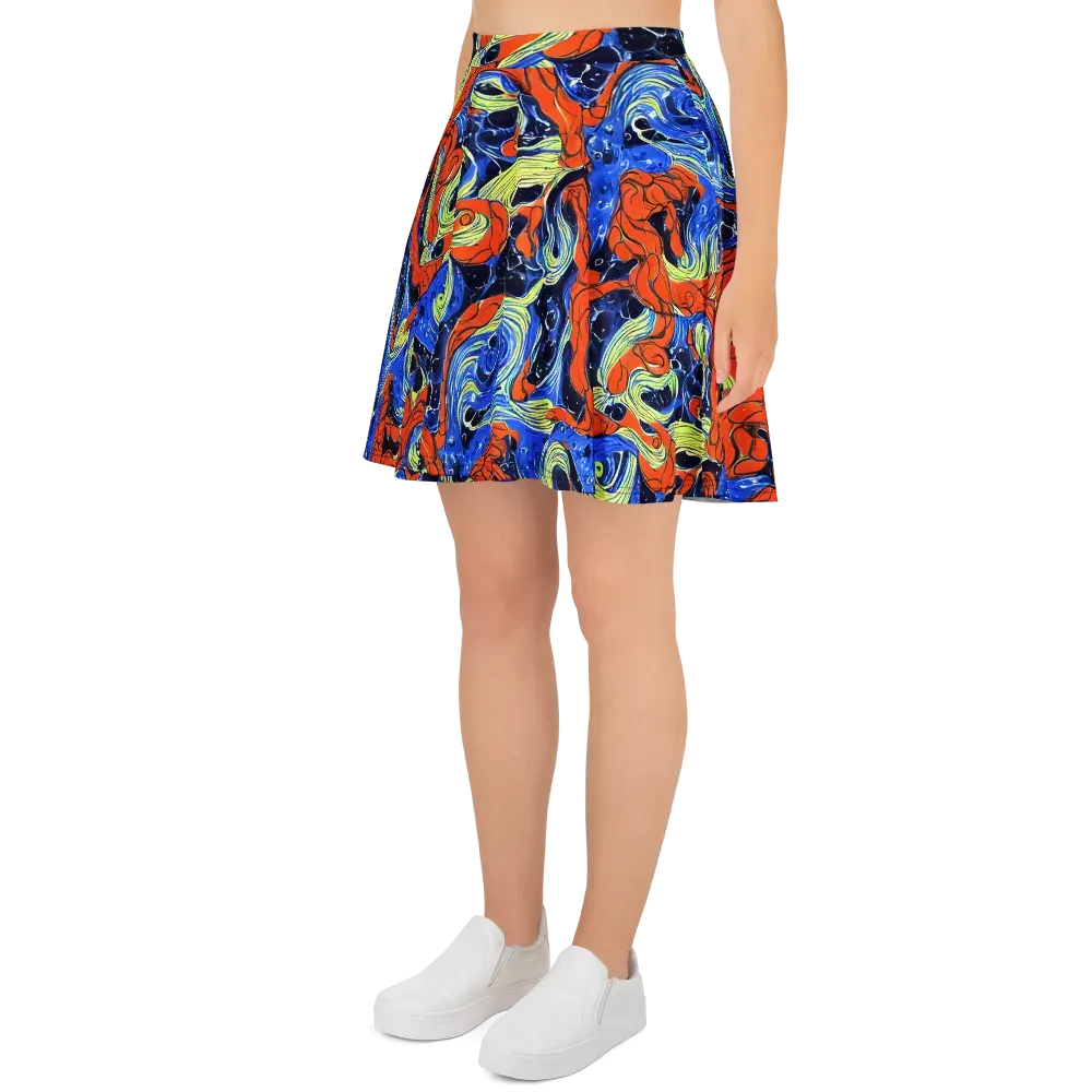 Lava Whirlpool on Skater Skirt — Left