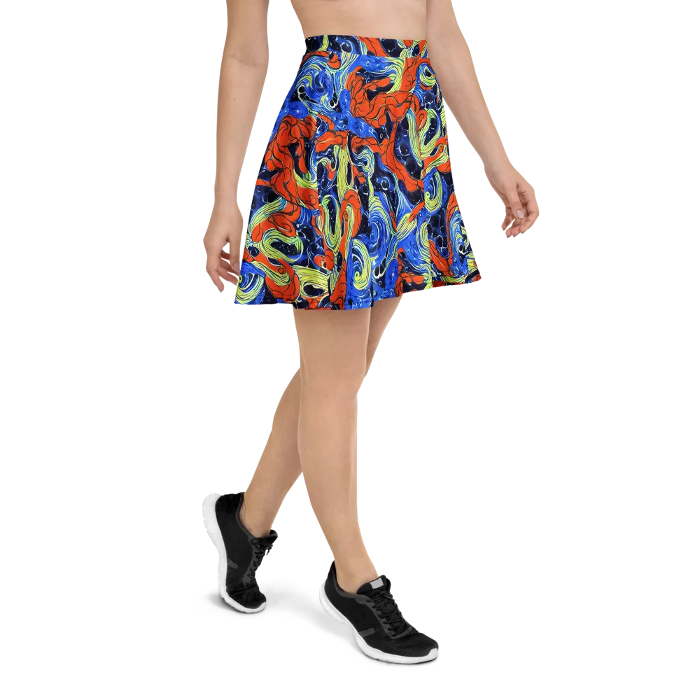 Lava Whirlpool on Skater Skirt — Right