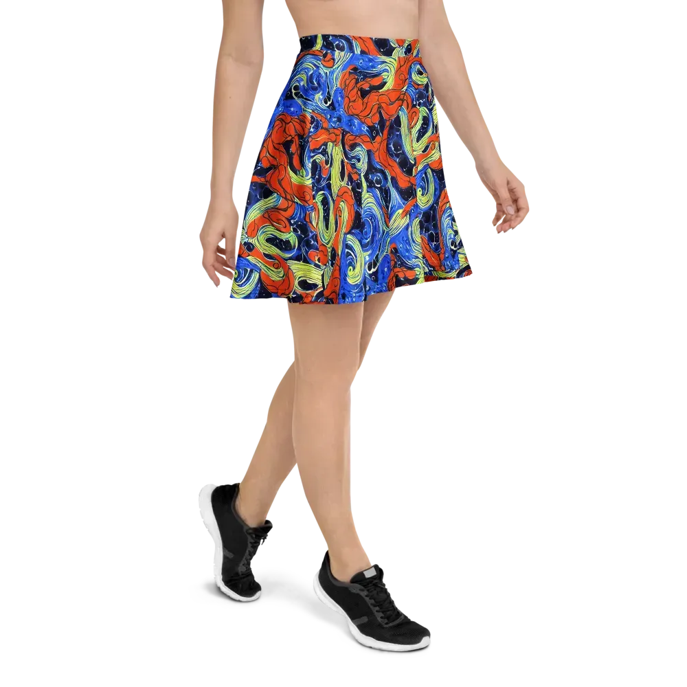 Lava Whirlpool on Skater Skirt — Right