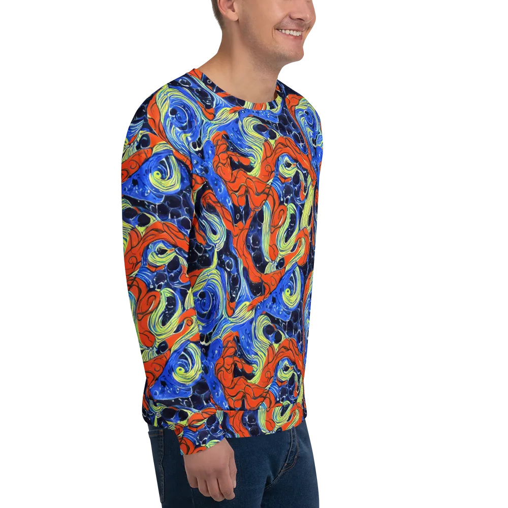 Lava Whirlpool on Sweatshirt — Right Front