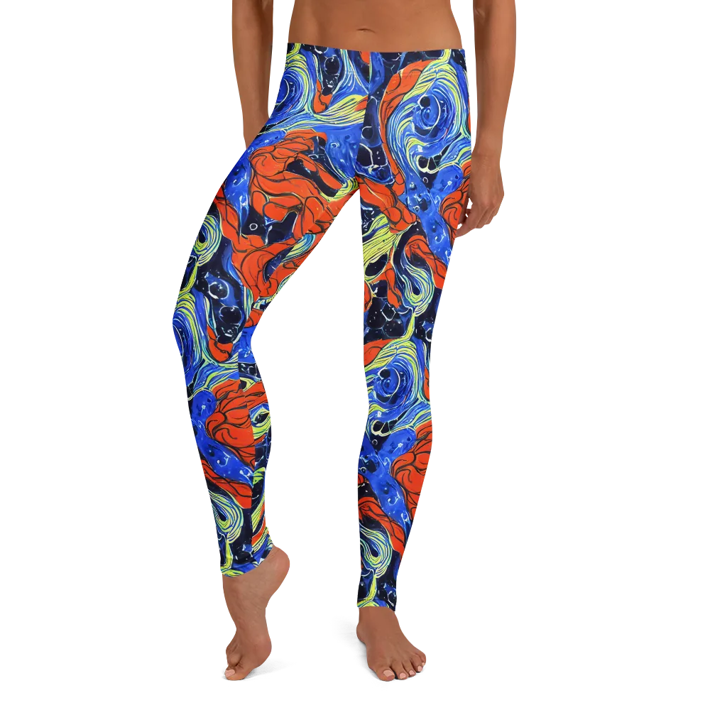 Lava Whirlpool on Leggings — Front