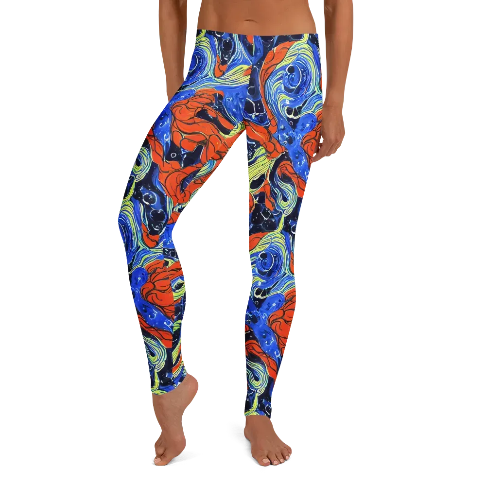 Lava Whirlpool on Leggings — Front
