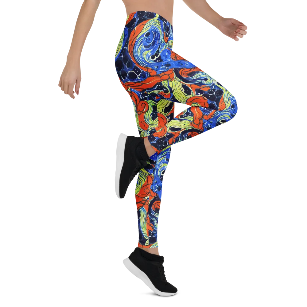 Lava Whirlpool on Leggings — Right