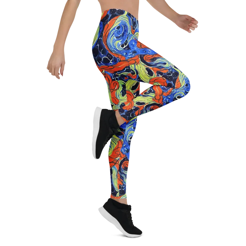 Lava Whirlpool on Leggings — Right