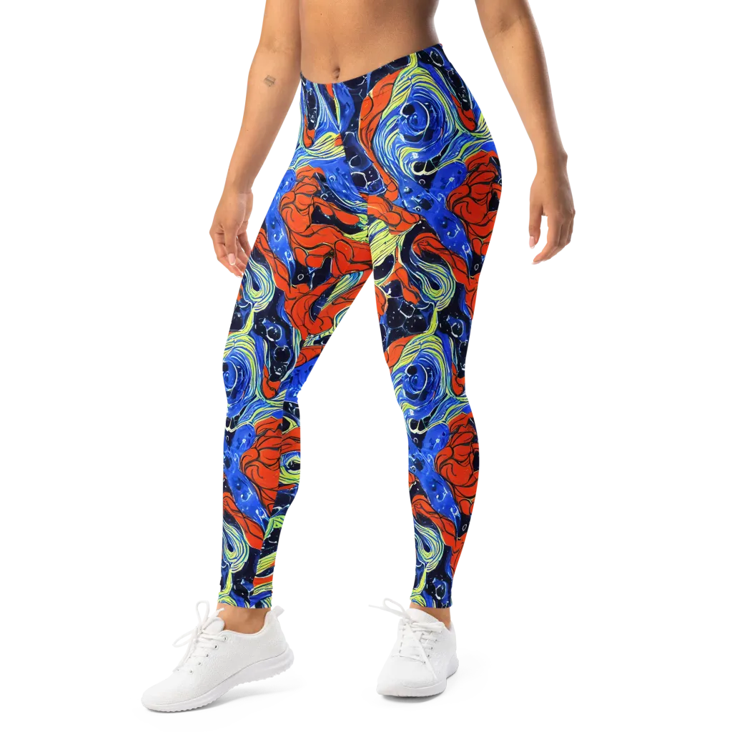 Lava Whirlpool on Leggings — Left Front