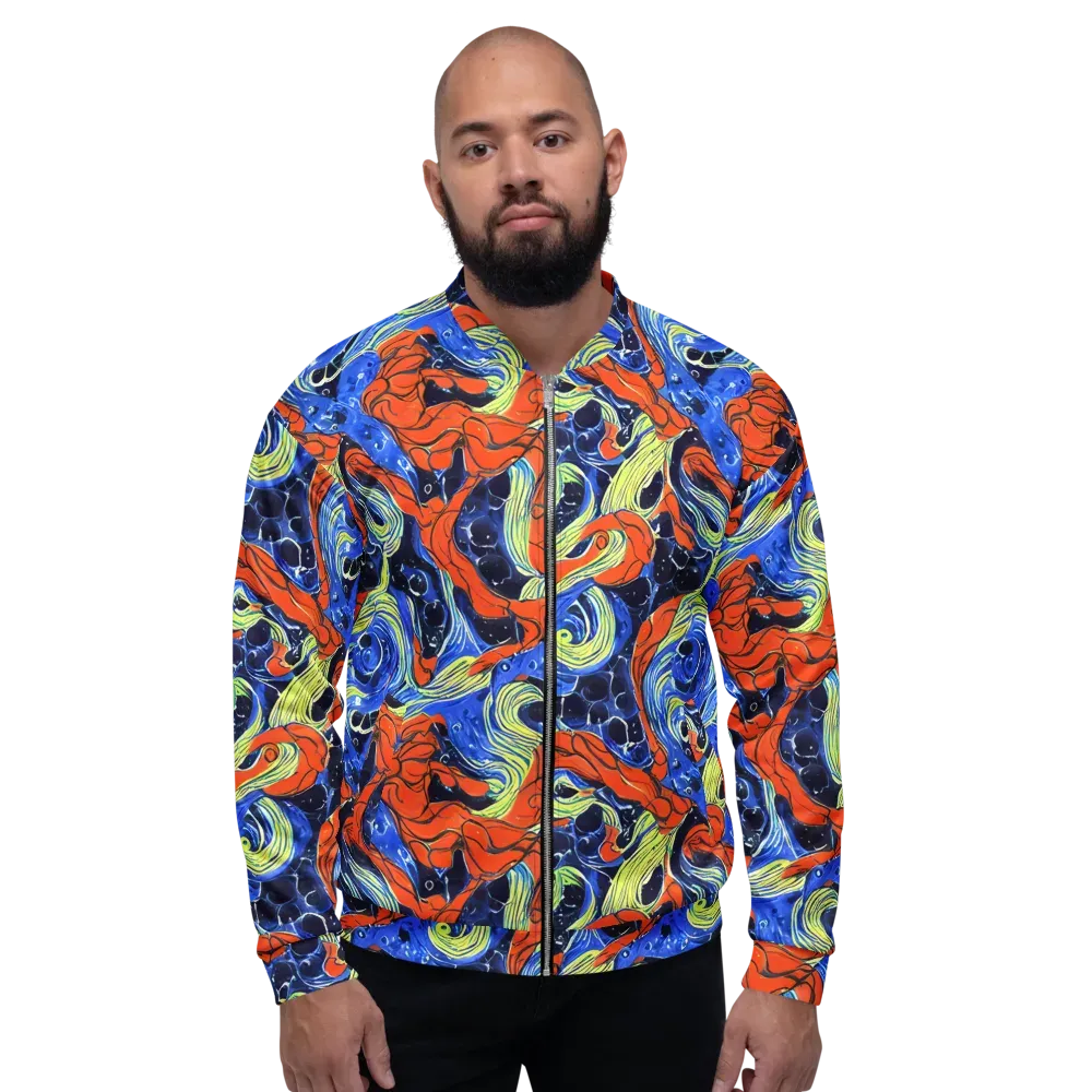 Lava Whirlpool on Bomber Jacket — Front