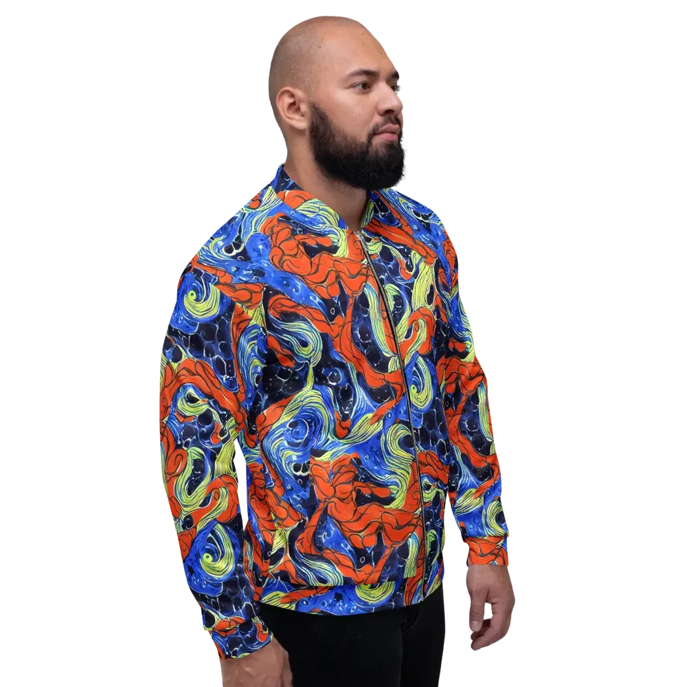 Lava Whirlpool on Bomber Jacket — Right