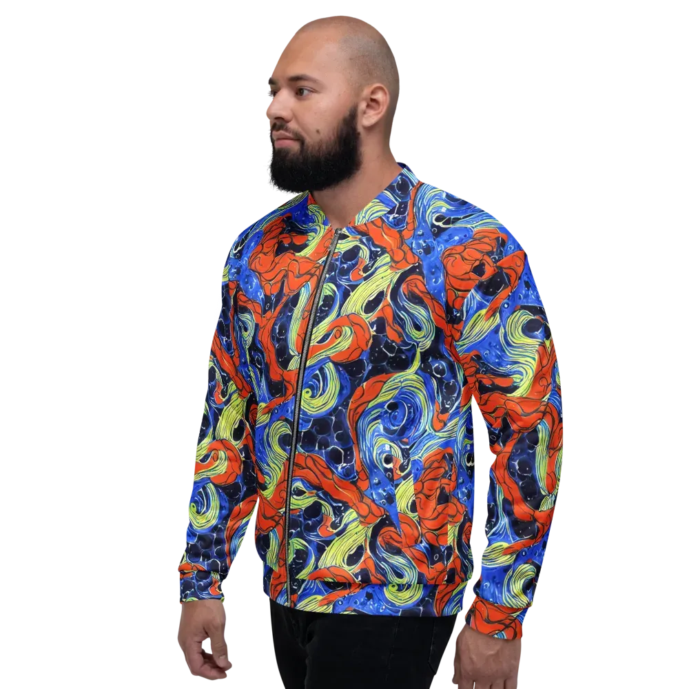 Lava Whirlpool on Bomber Jacket — Left
