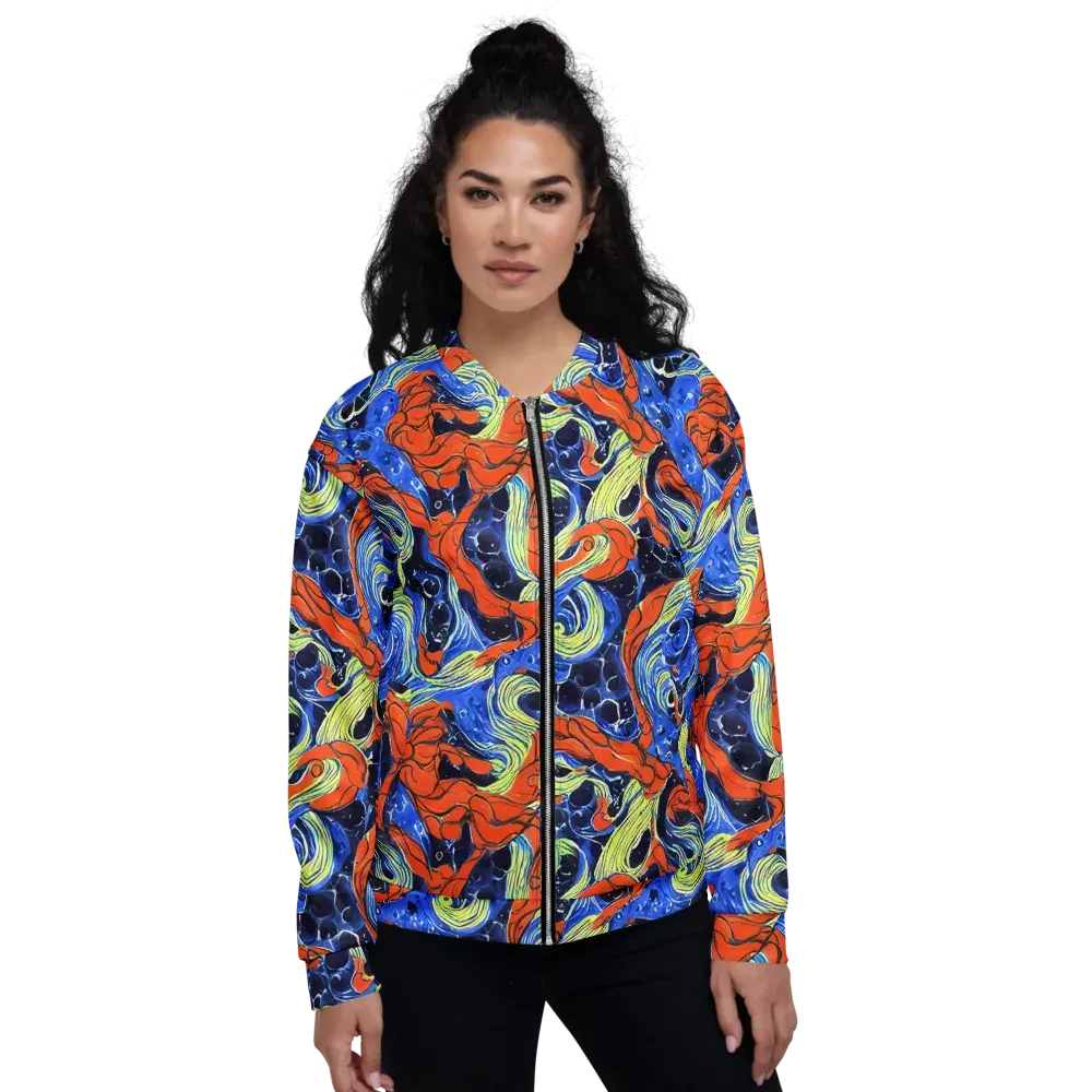 Lava Whirlpool on Bomber Jacket — Front