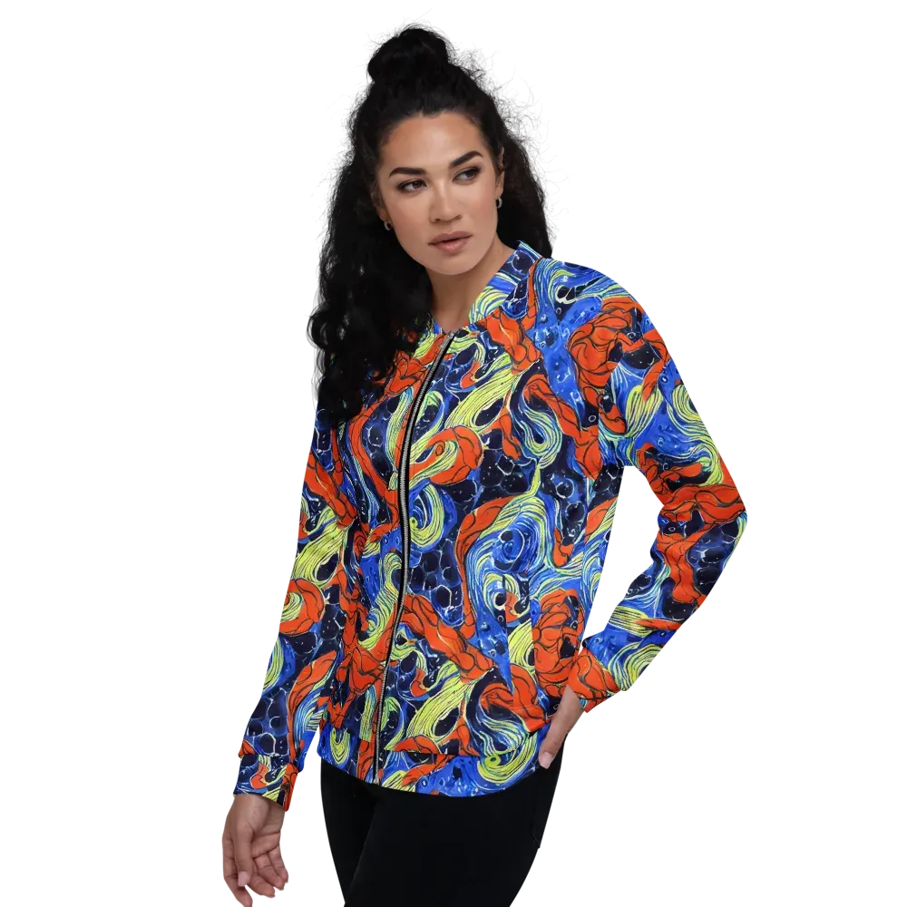 Lava Whirlpool on Bomber Jacket — Left