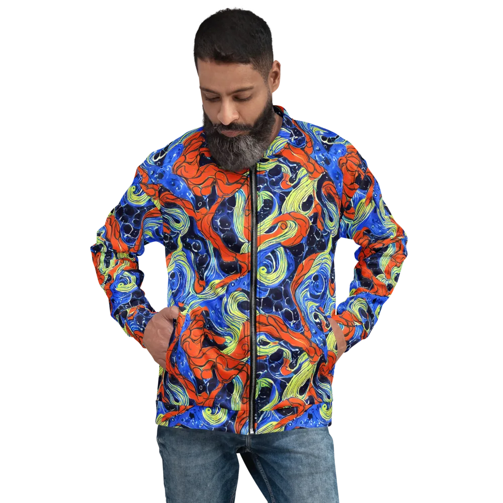 Lava Whirlpool on Bomber Jacket — Front