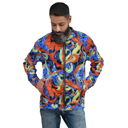 Lava Whirlpool on a Bomber Jacket