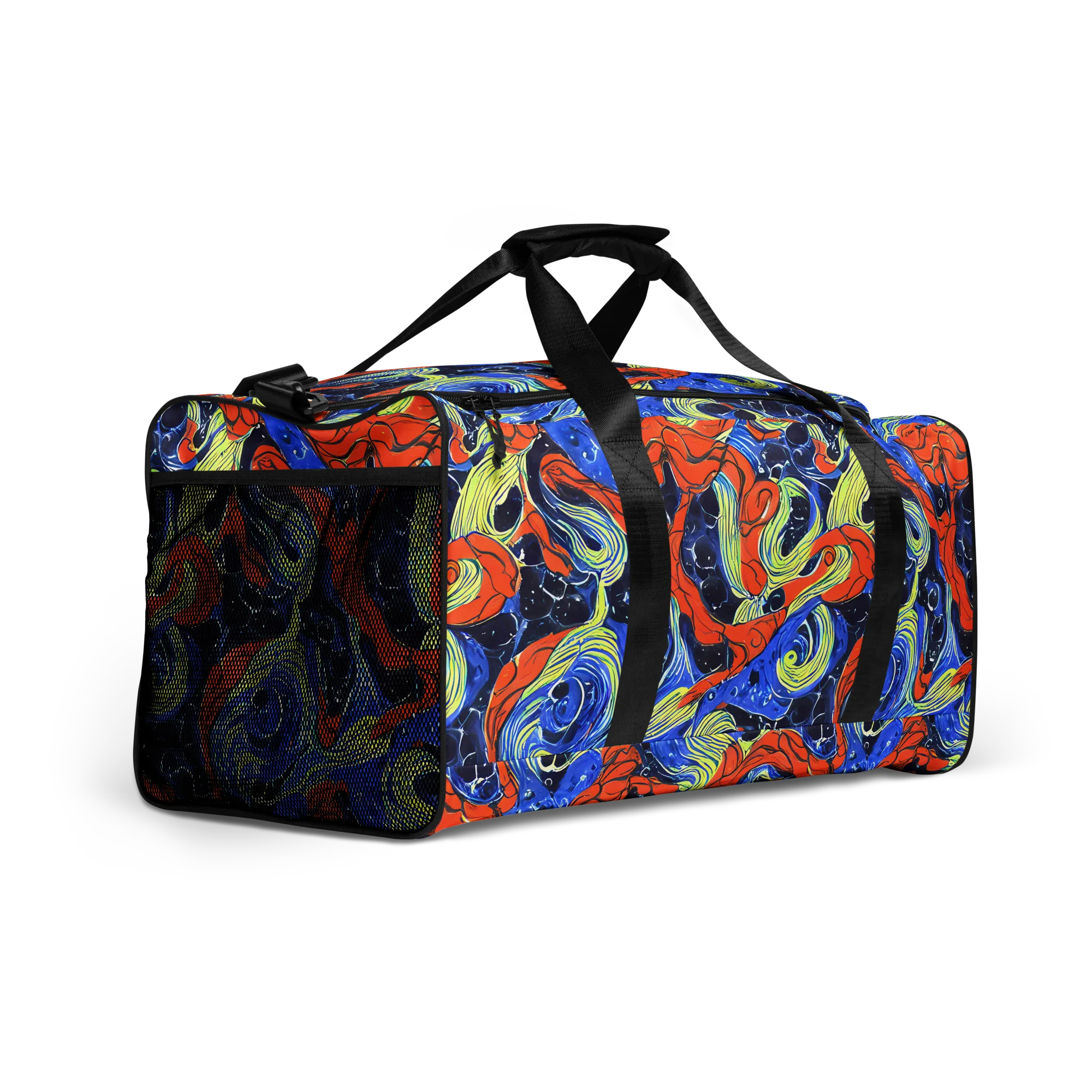Lava Whirlpool on Duffle Bag — Right Front