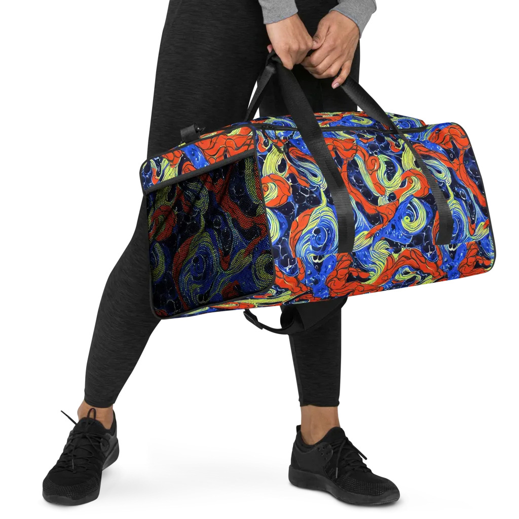 Lava Whirlpool on Duffle Bag — Right Front