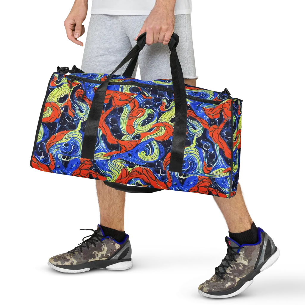 Lava Whirlpool on Duffle Bag — Front