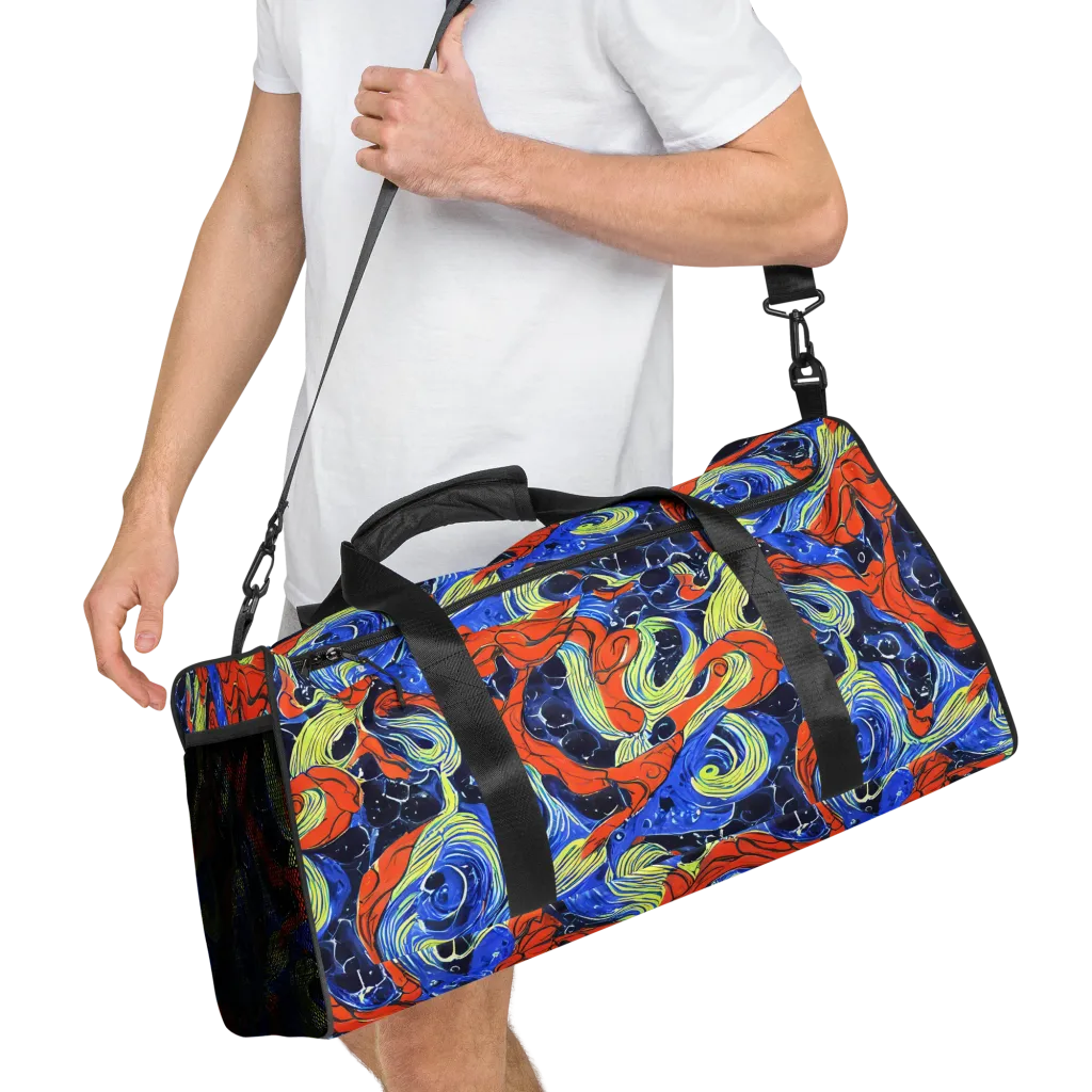 Lava Whirlpool on Duffle Bag — Right Front