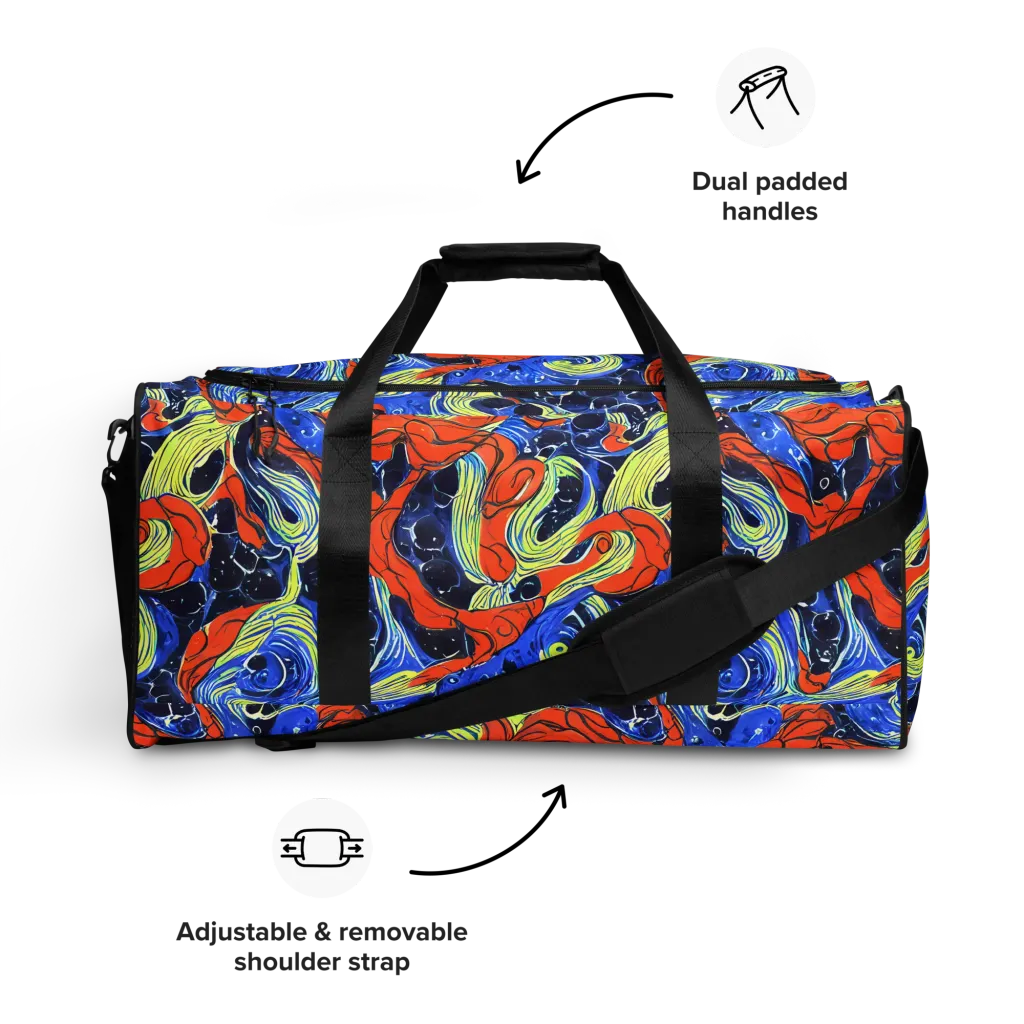 Lava Whirlpool on Duffle Bag — Front