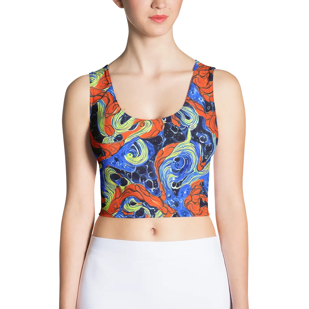 Lava Whirlpool on Crop Top — Front