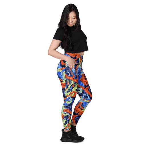 Lava Whirlpool on a Leggings with Pockets