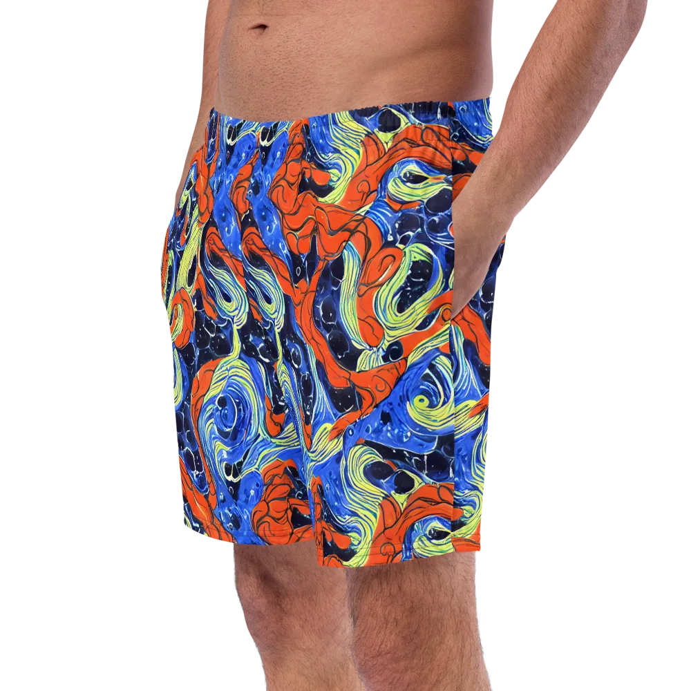Lava Whirlpool on Swim Trunks — Left Front
