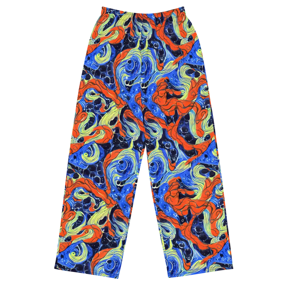 Lava Whirlpool on Wide-Leg Pants — Front