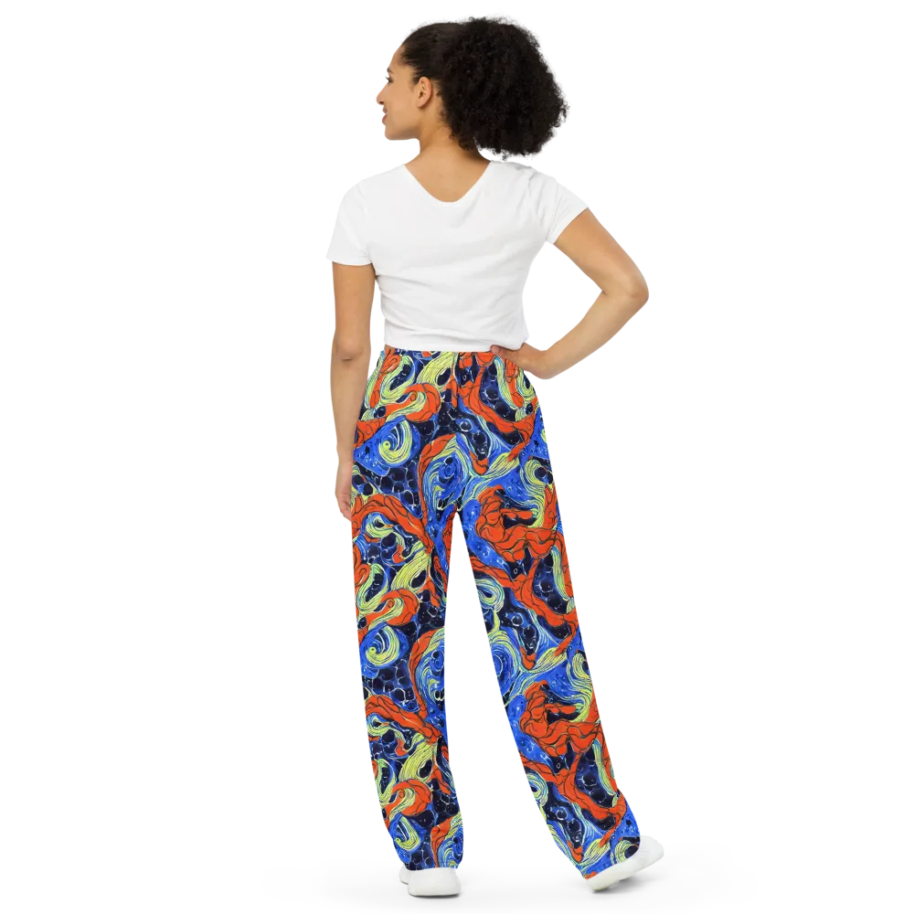 Lava Whirlpool on Wide-Leg Pants — Back