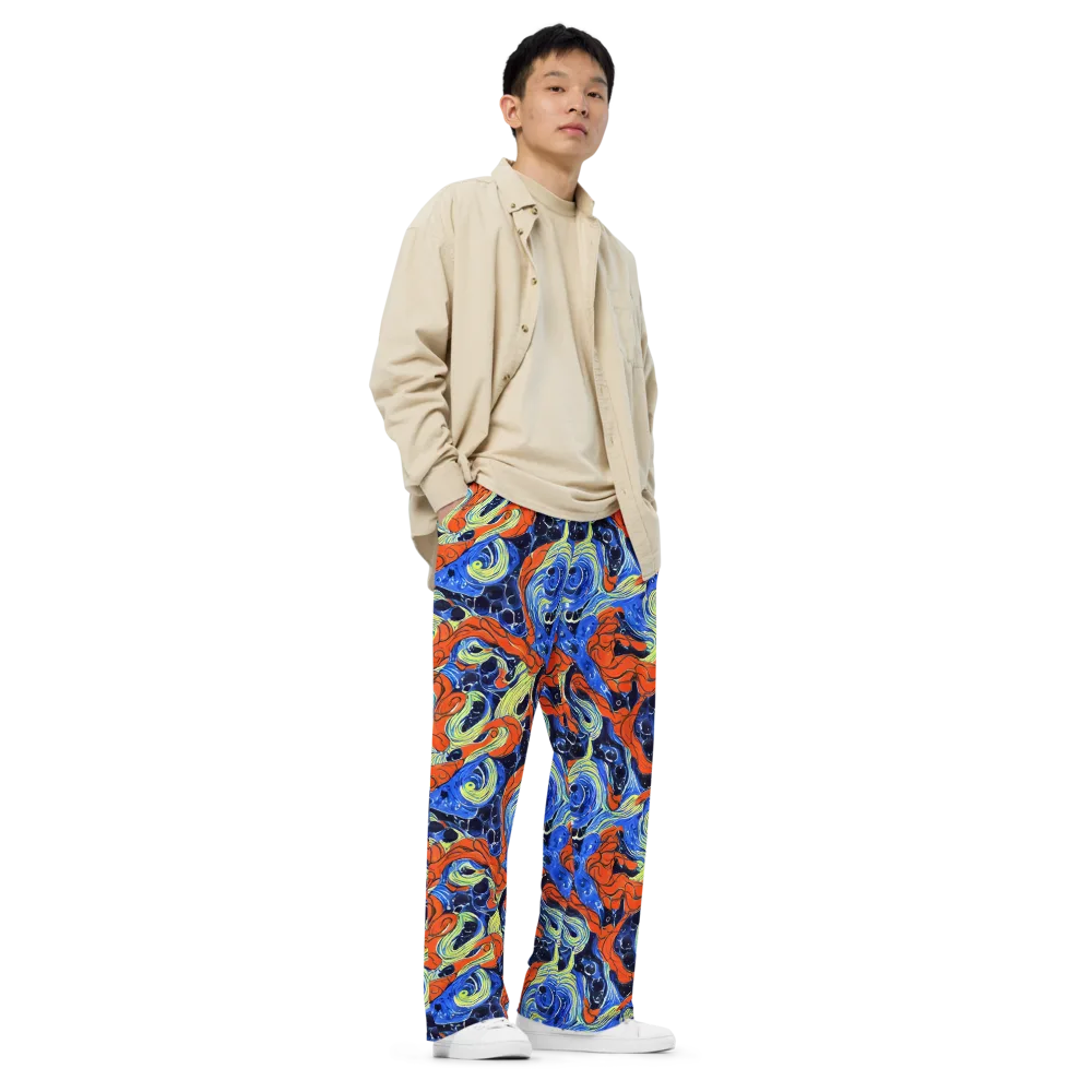 Lava Whirlpool on Wide-Leg Pants — Right Front