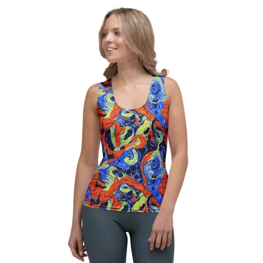 Lava Whirlpool on a Women's Tank Top