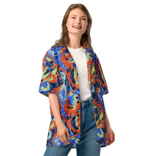 Lava Whirlpool on a Button Shirt