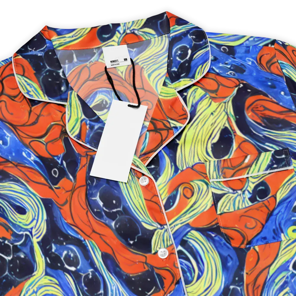 Lava Whirlpool on Women's Short Sleeve Pajama Top — Product details
