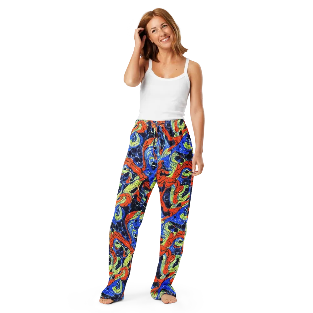 Lava Whirlpool on Women's Pajama Pants — Front