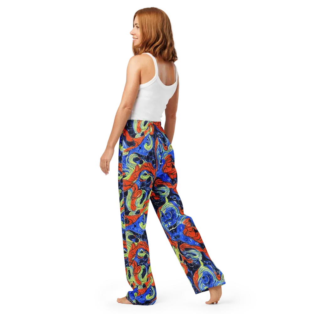 Lava Whirlpool on Women's Pajama Pants — Back