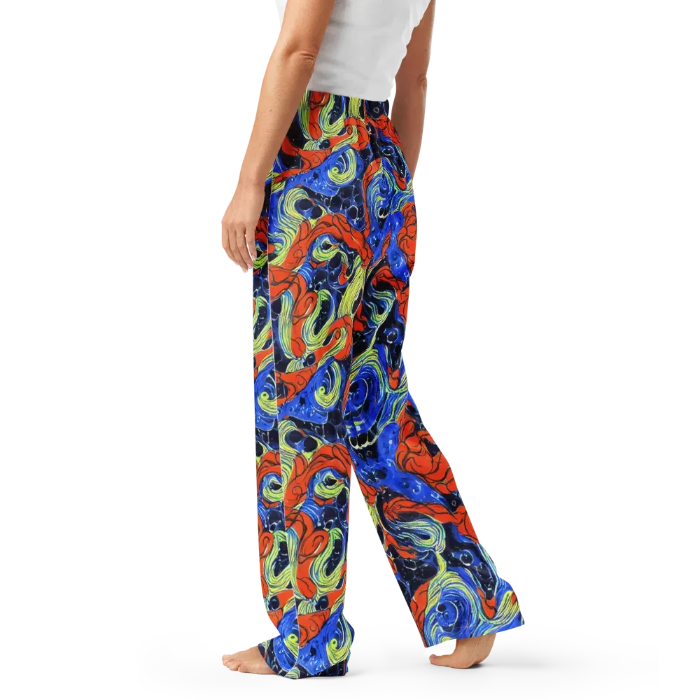Lava Whirlpool on Women's Pajama Pants — Left