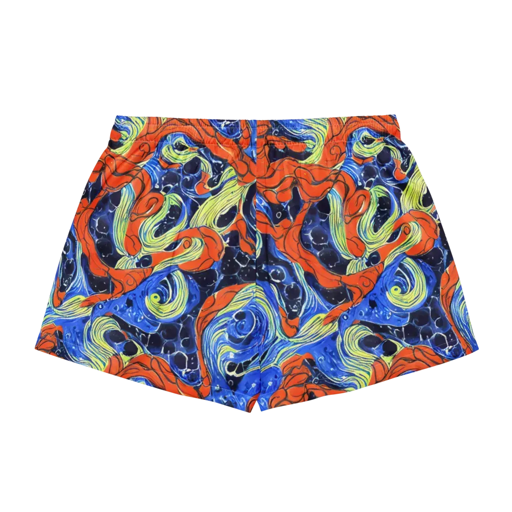 Lava Whirlpool on Women's Pajama Shorts — Back