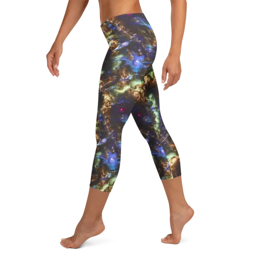 Nebula Shards on a Capri Leggings
