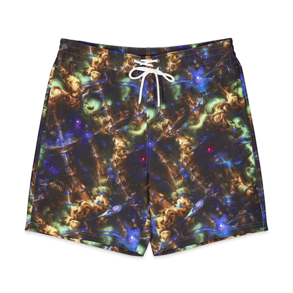 Nebula Shards on Men's Board Shorts — Front