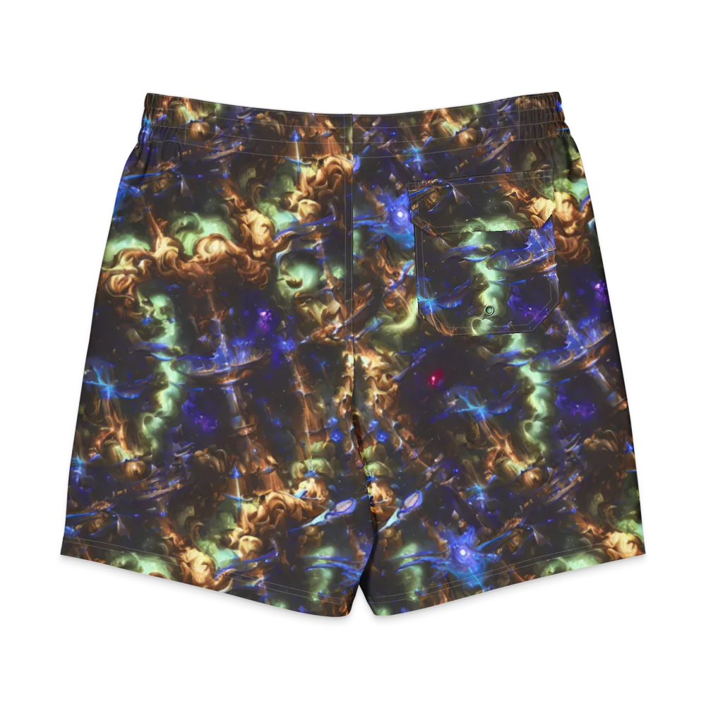 Nebula Shards on Men's Board Shorts — Back