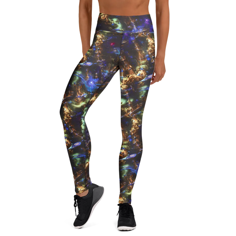 Nebula Shards on Yoga Leggings — Front