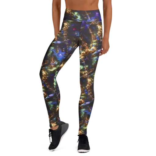 Nebula Shards on a Yoga Leggings