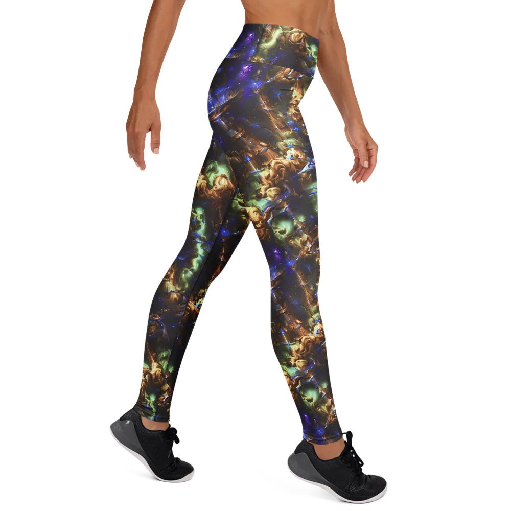 Nebula Shards on Yoga Leggings — Right