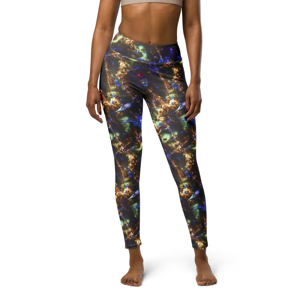 Nebula Shards on Yoga Leggings — Front