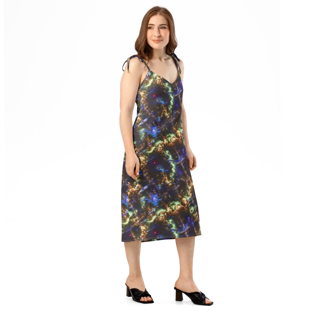 Nebula Shards on Slip Dress — Right Front