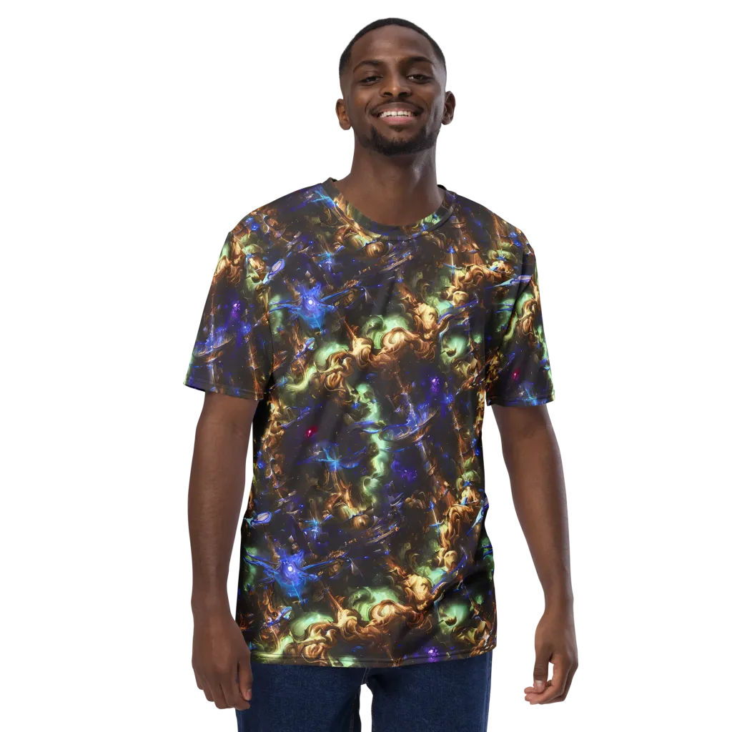 Nebula Shards on Men's Crew Neck T-Shirt — Front