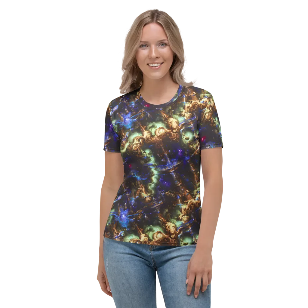 Nebula Shards on Women's Crew Neck T-Shirt — Front