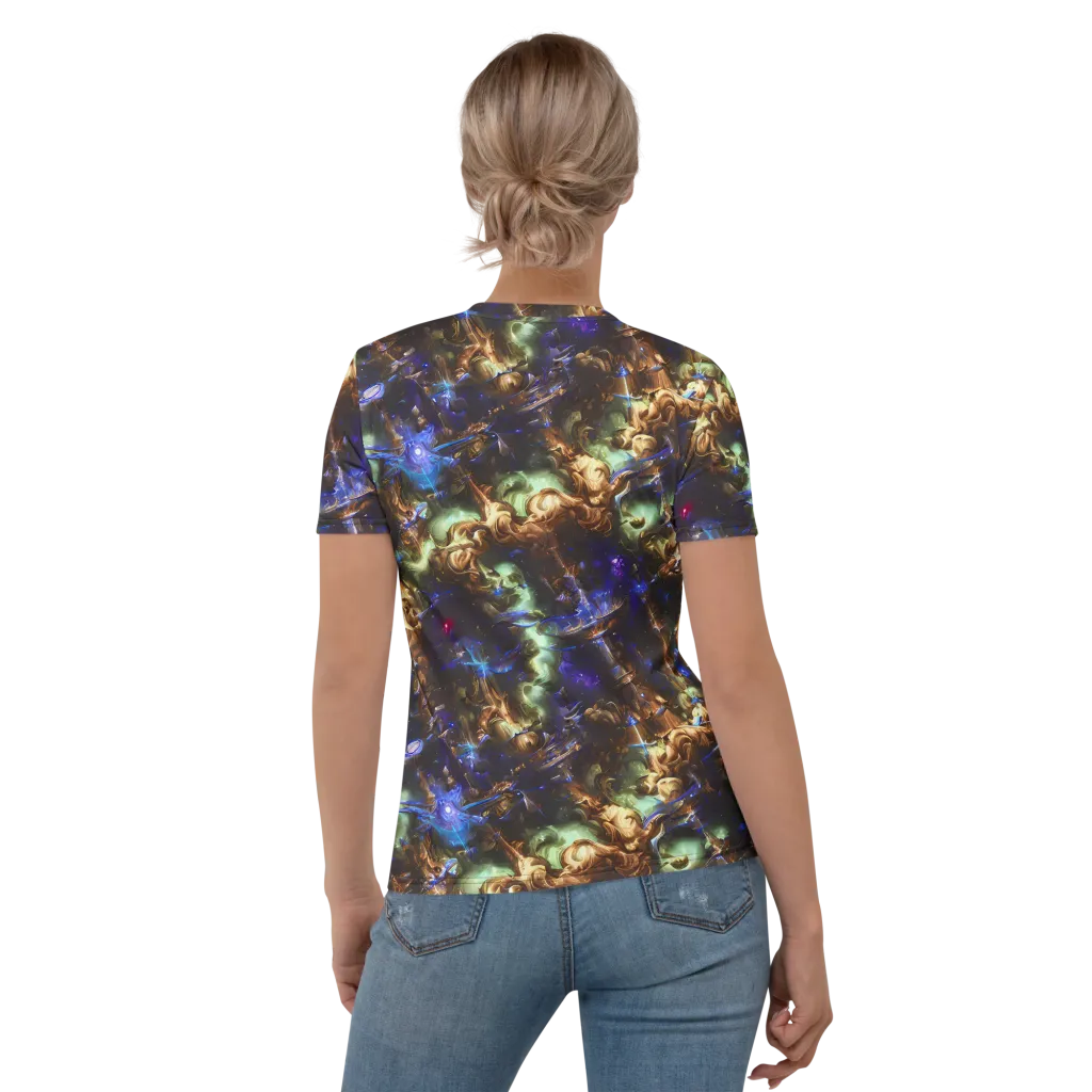 Nebula Shards on Women's Crew Neck T-Shirt — Back