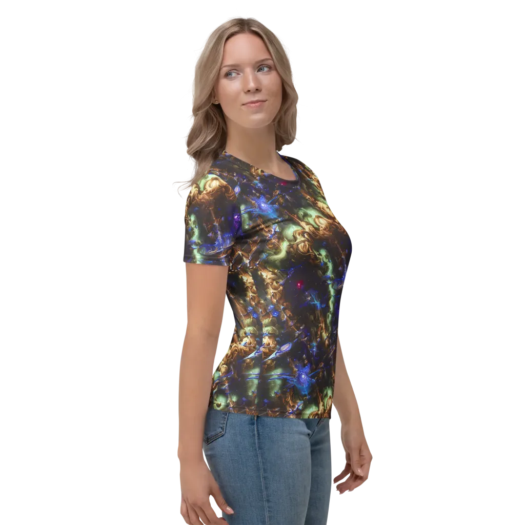 Nebula Shards on Women's Crew Neck T-Shirt — Right