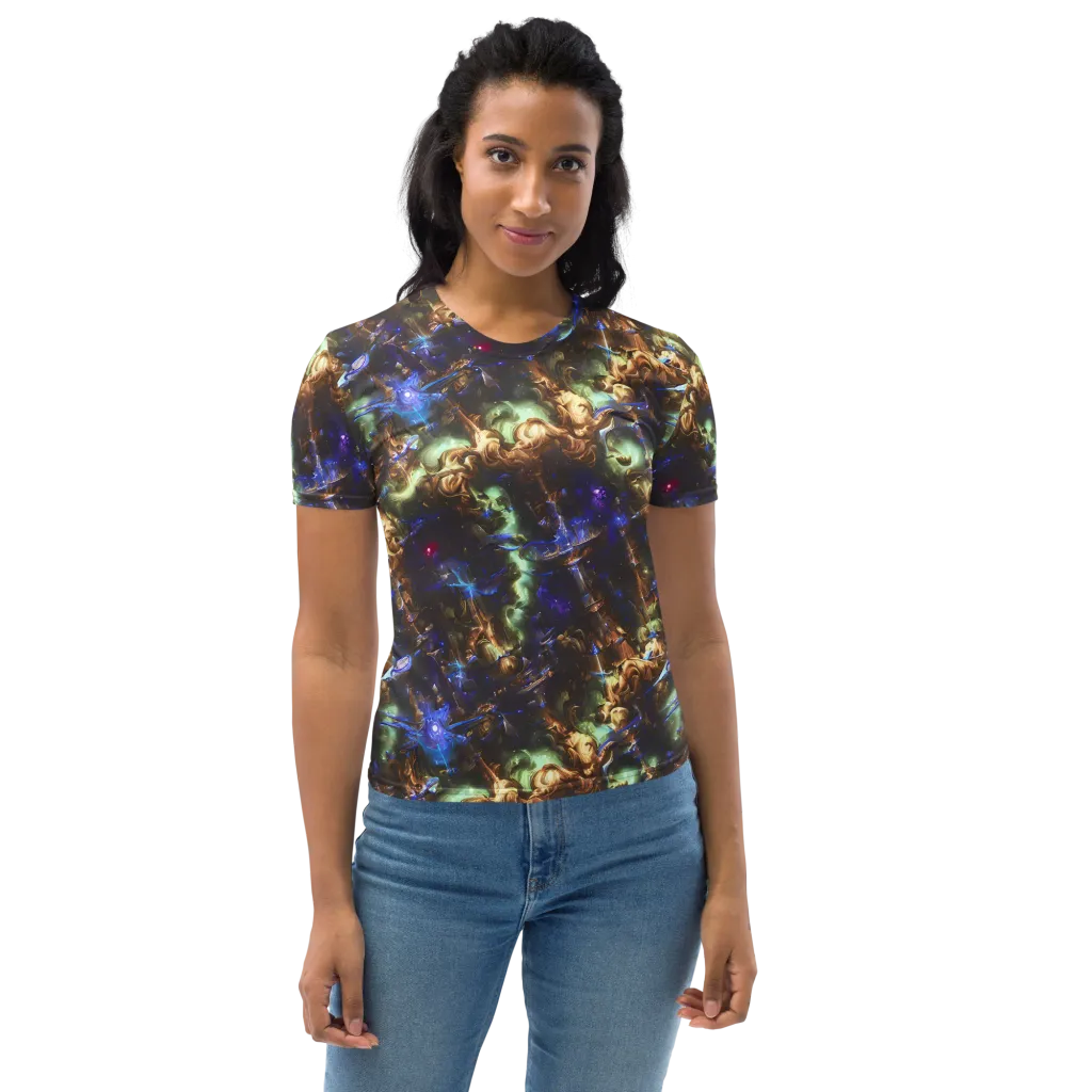 Nebula Shards on Women's Crew Neck T-Shirt — Front